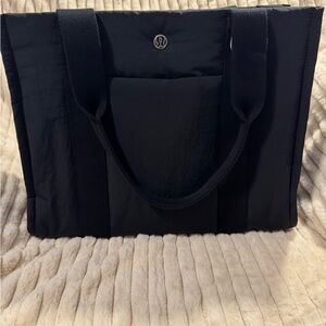 Lululemon Canvas Black Tote Bag